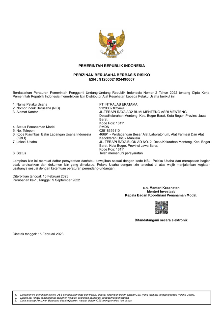 Medical Device Distributor Licence official document mark